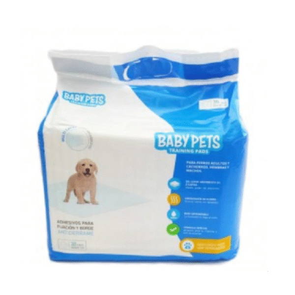 Sabanillas de entrenamiento Babypets de entrenamiento para perros 60x60 cm 30u