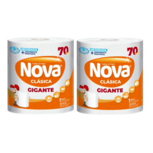 Pack Toalla de Papel Nova Clásica Gigante 70mts X2