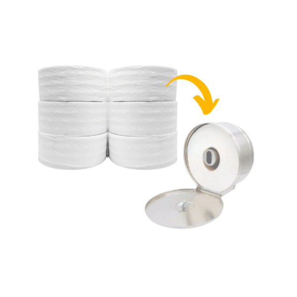 Papel Higiénico Jumbo Premium Doble Hoja 6 Rollos 300 mts