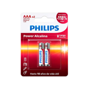 Pila Philips AAA Blister 2 un Pila Alcalina AAA Philips Blíster 2 un