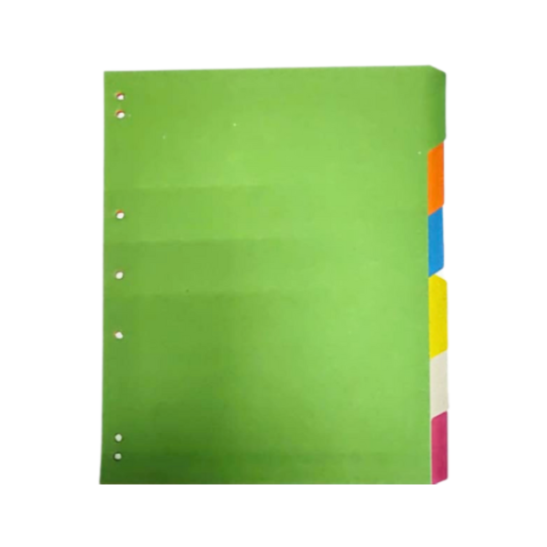 Separador Carta 6 Divisiones Color